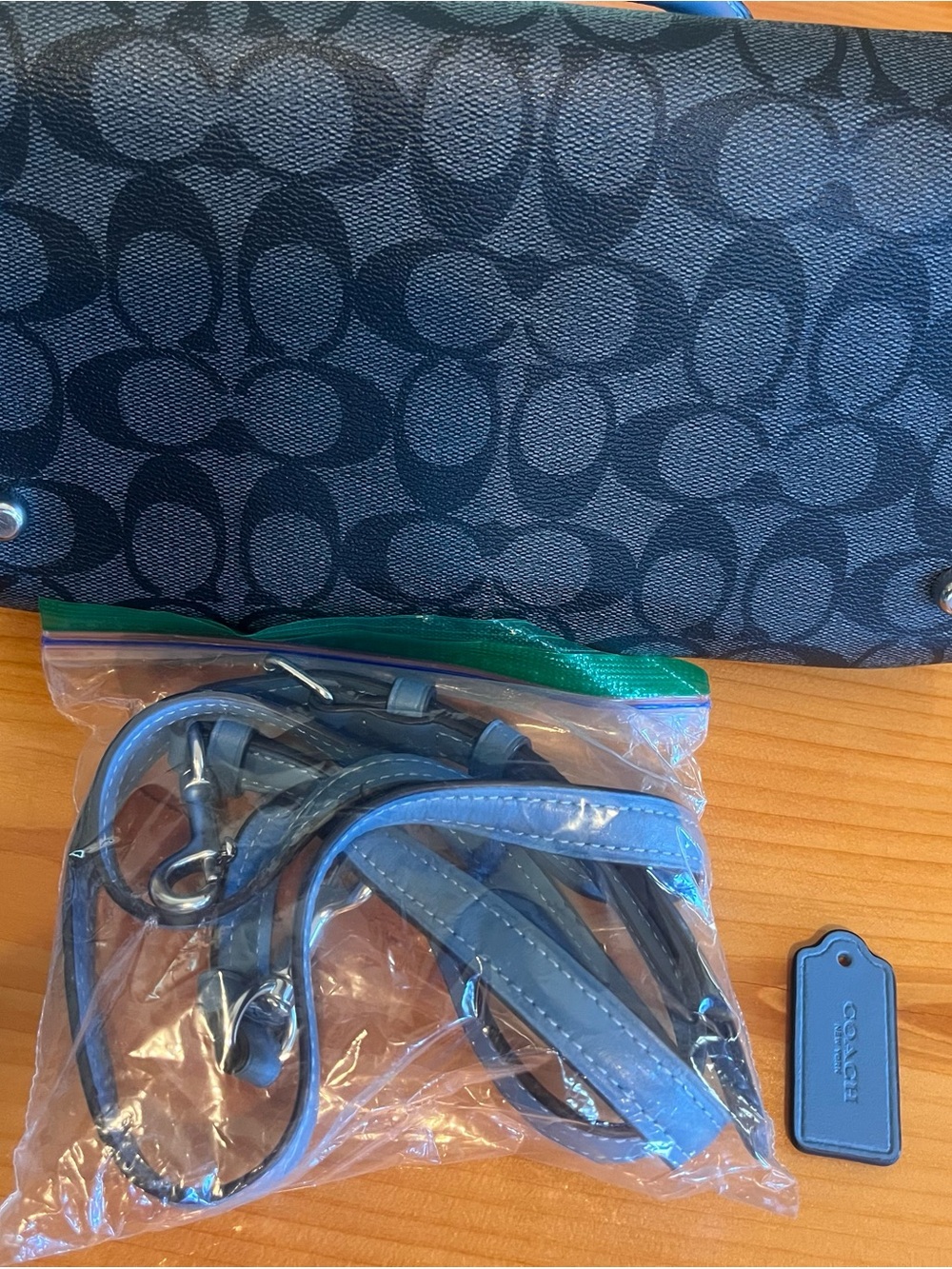 Coach Rowan bag gorgeous blue and grey - Picture 5 of 6